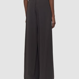 Brown Nour Satin Twill Trousers - Joseph