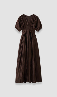 Brown Nova Silk Linen Blend Dress - Joseph