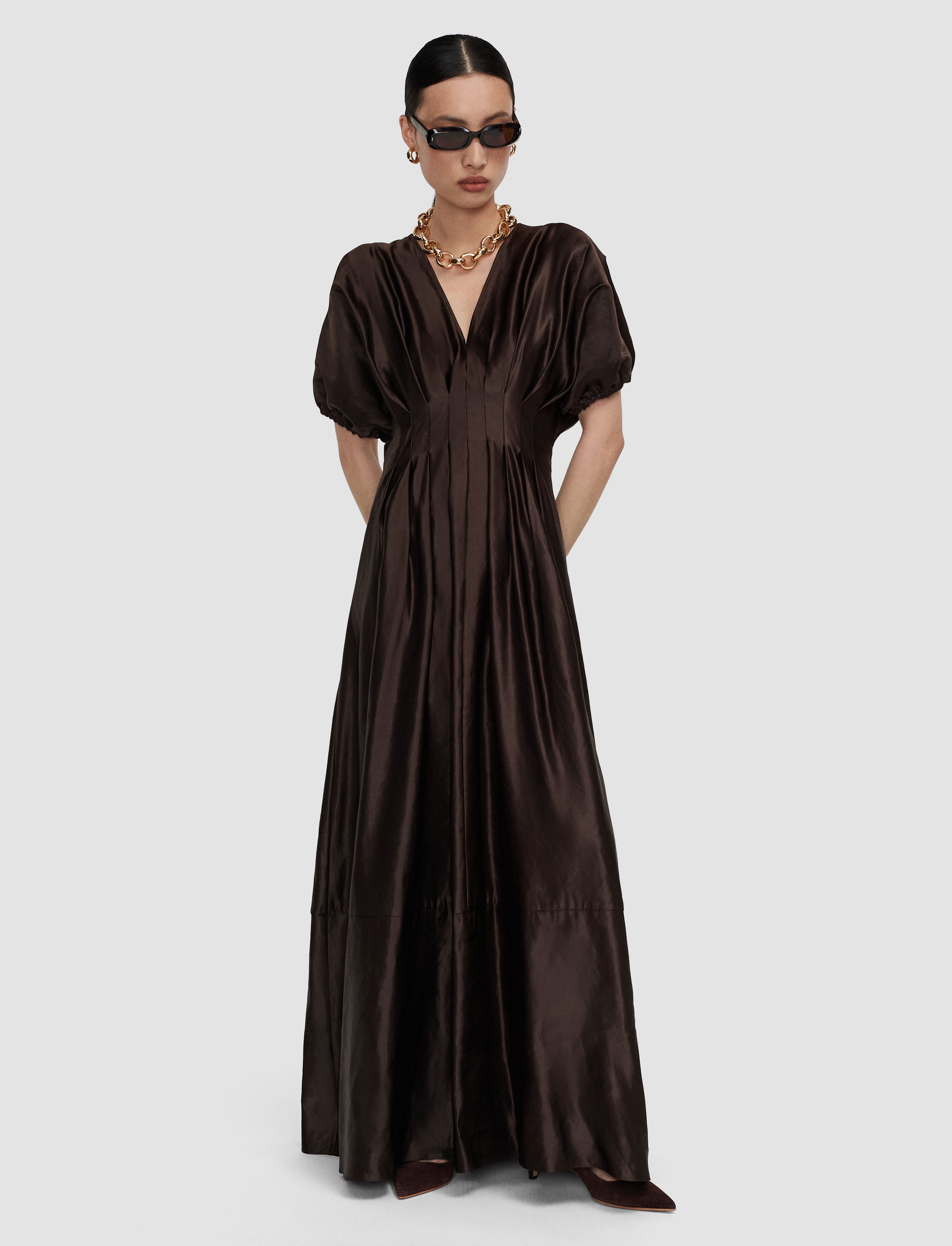 brown-nova-silk-linen-blend-dress-JOSEPH