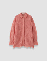 Pink Nyla Corded Lace Crochet Blouse - Joseph