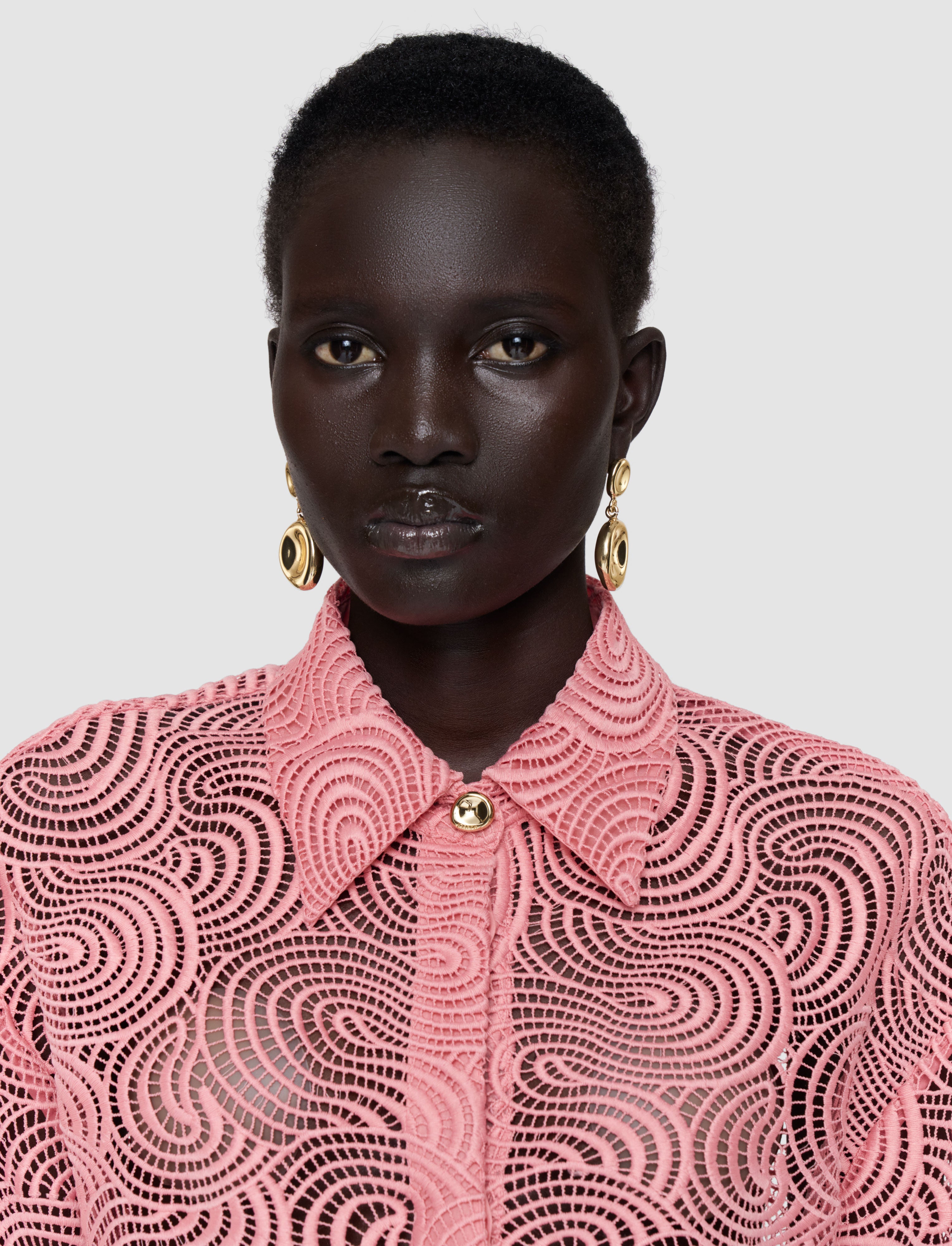 Nyla Corded Lace ブラウス - ピンク | JOSEPH JP