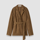 Brown Nymph Fluid Crinkle Jacket - Joseph