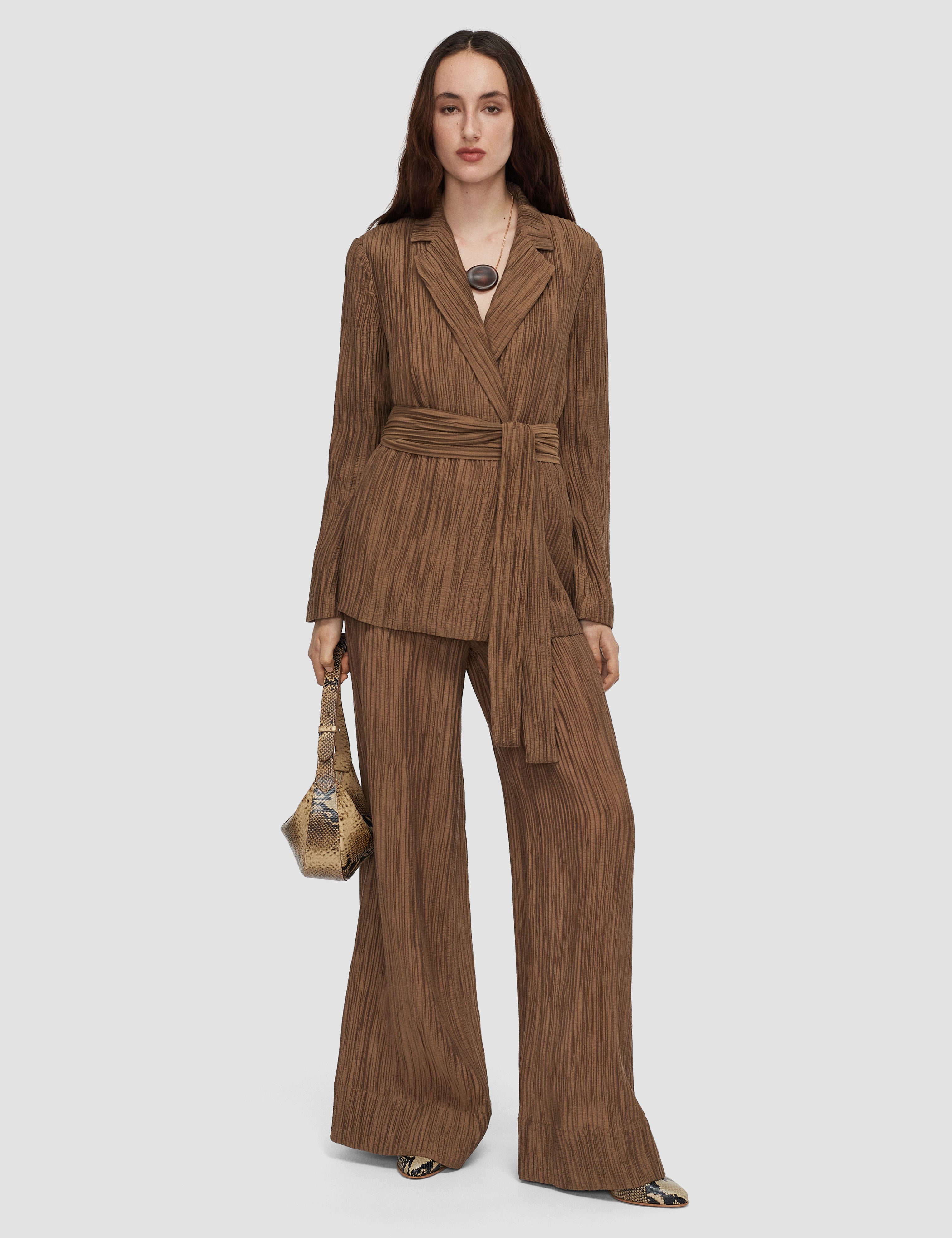 Brown Nymph Fluid Crinkle Jacket - Joseph
