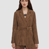 Brown Nymph Fluid Crinkle Jacket - Joseph