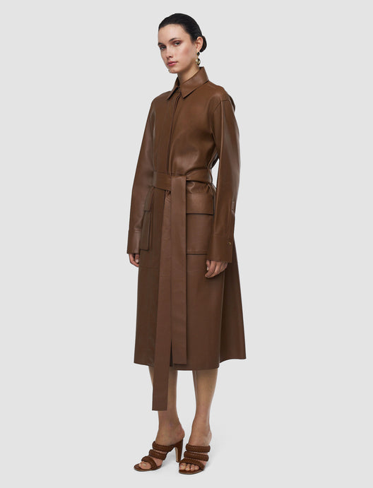 Joseph Okabe Soft Nappa Leather Coat