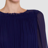 Purple Olivia Viscose Crinkle Dress - Joseph