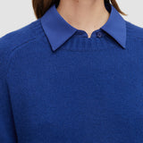 Blue Open Cashmere Round Neck Jumper - Joseph