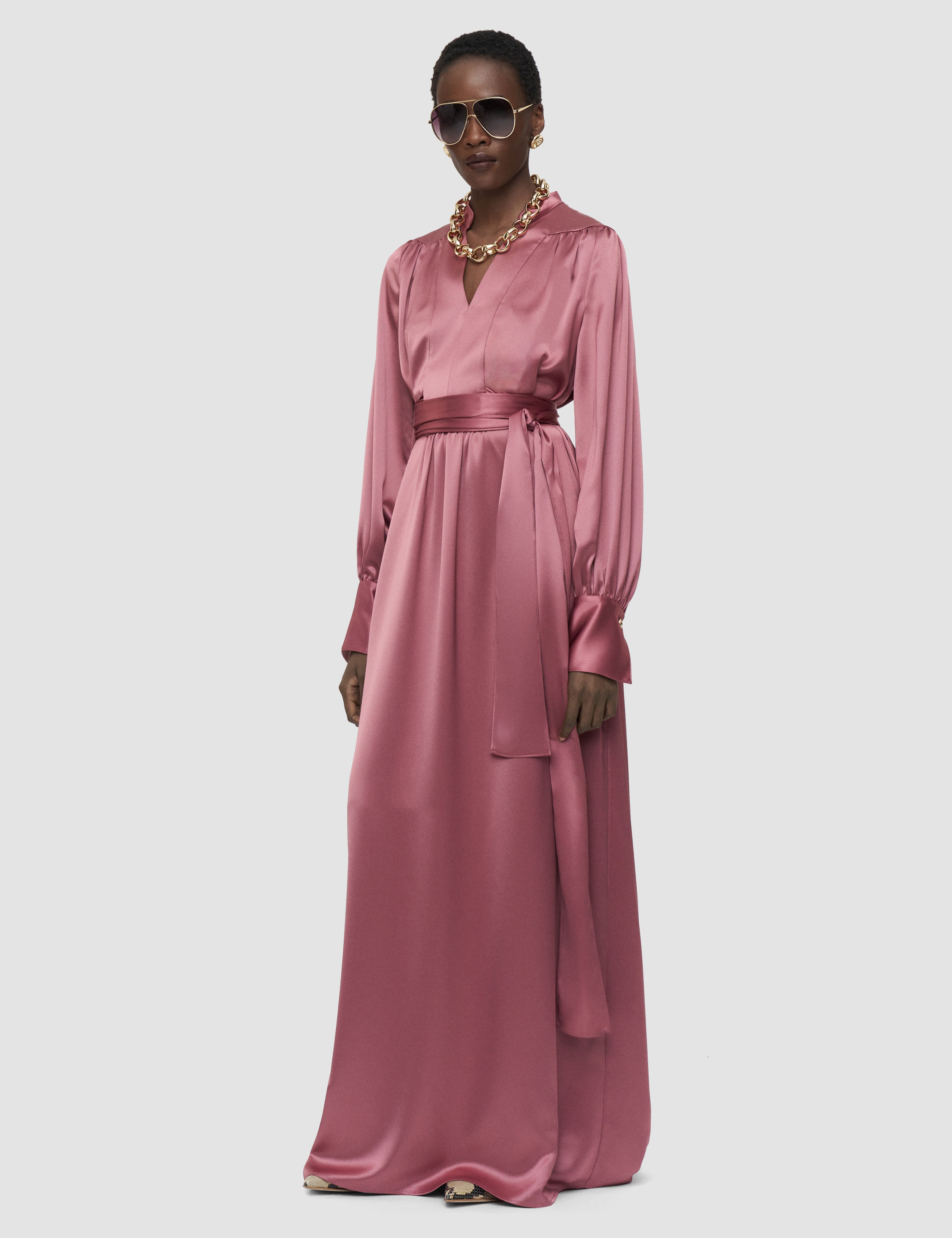 Pink Ophira Double Satin Dress - Joseph