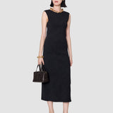 Black Orosia Leopard Jacquard Milano Dress - Joseph