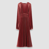 Pink Ortiz Pleated Woven Dress - Joseph