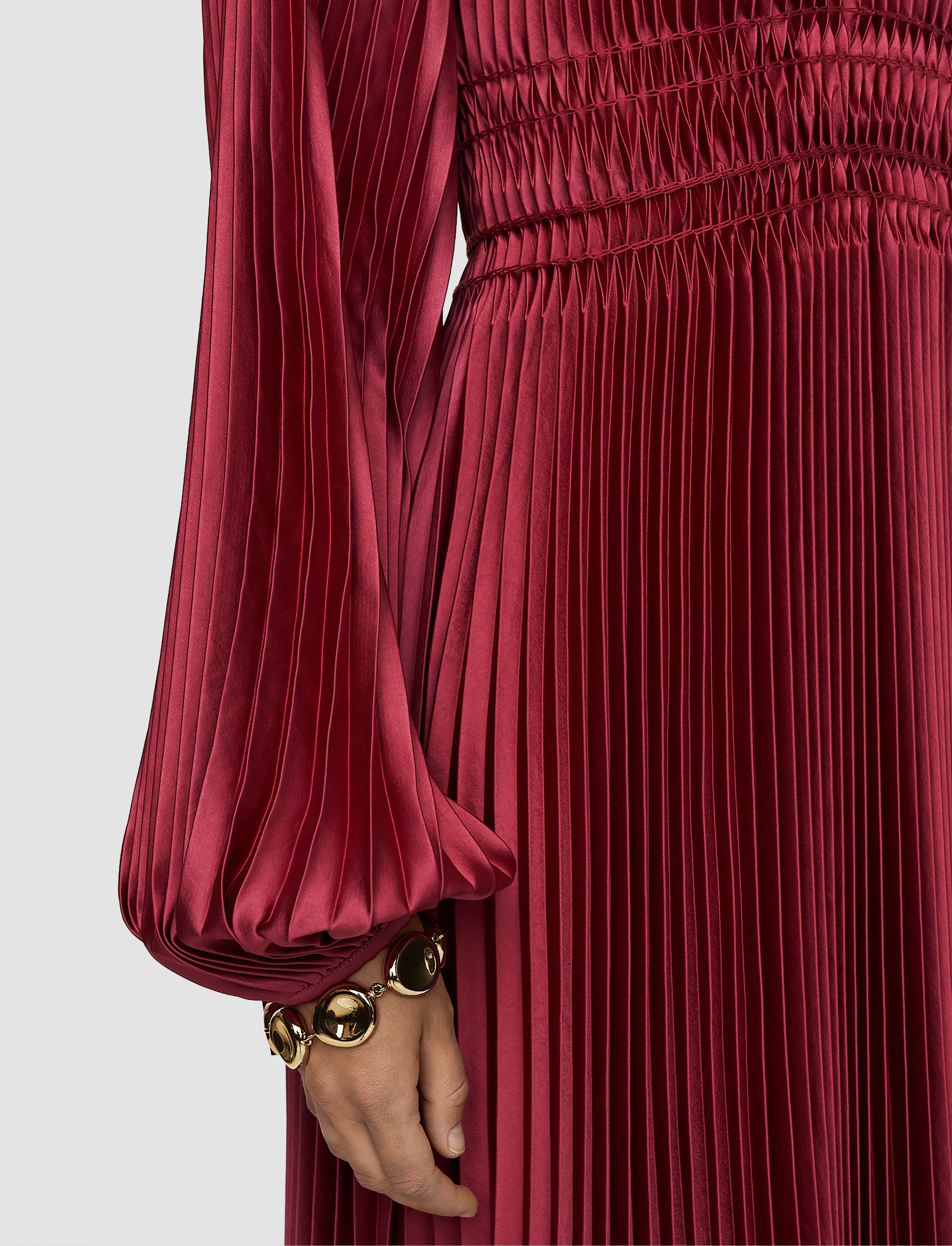 ピンク-ortiz-pleated-woven-ドレス-JOSEPH