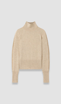 Beige Oxna Light Pure Cashmere High Neck Jumper - Joseph