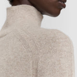 Beige Oxna Light Pure Cashmere High Neck Jumper - Joseph