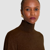 Brown Oxna Light Pure Cashmere High Neck Jumper - Joseph