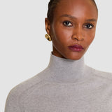 Grey Oxna Light Pure Cashmere High Neck Jumper - Joseph