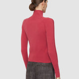 Pink Oxna Light Pure Cashmere High Neck Jumper - Joseph