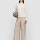 White Oxna Light Pure Cashmere High Neck Jumper - Joseph