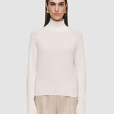 White Oxna Light Pure Cashmere High Neck Jumper - Joseph