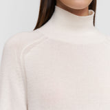 White Oxna Light Pure Cashmere High Neck Jumper - Joseph