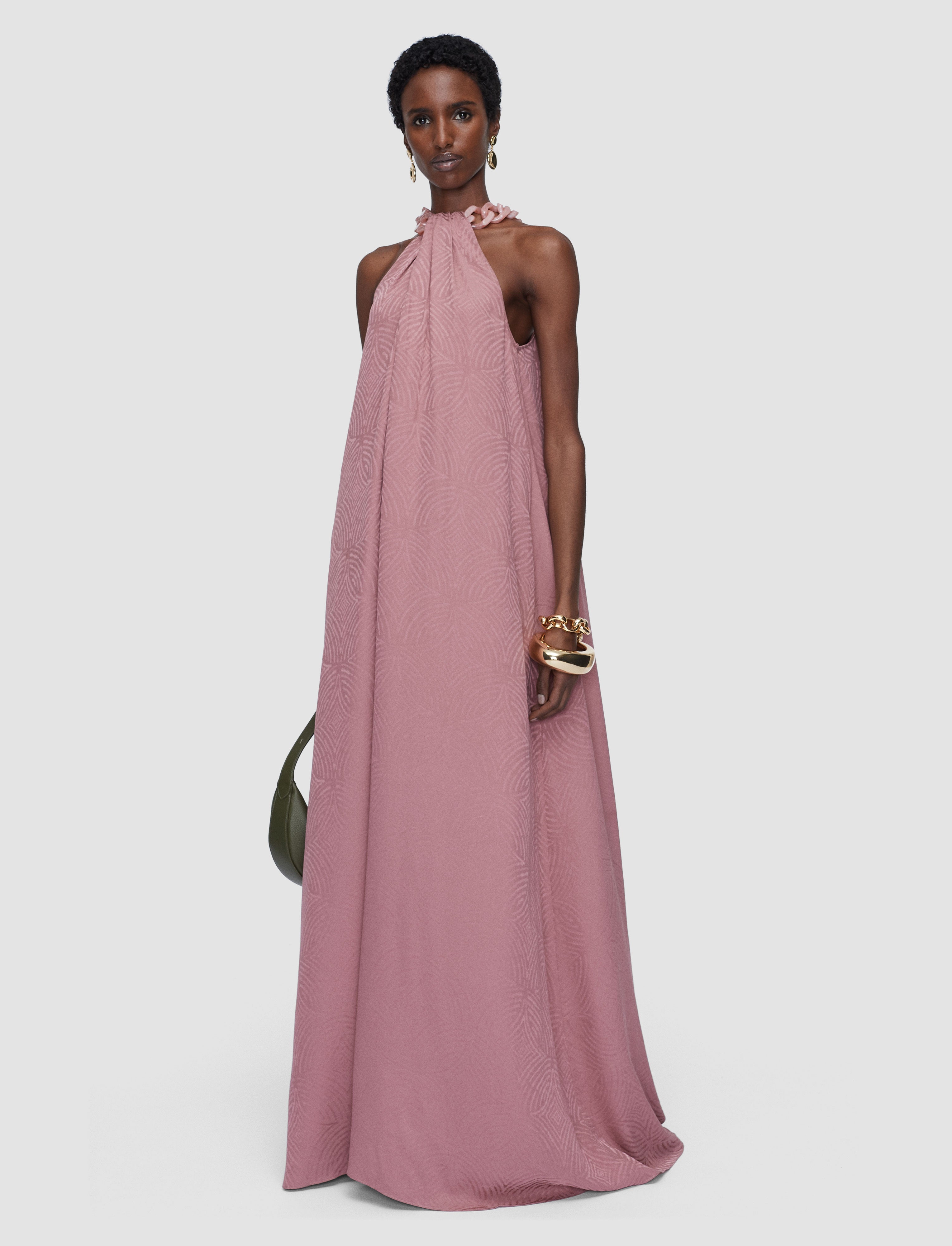 Joseph Parc Jacquard Silk Dress - Size 42 - Pink Joseph Parc Jacquard Silk Dress - Size 42 - Pink