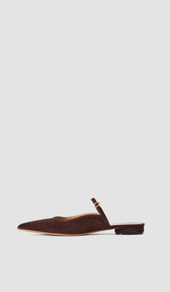 Purple Parisa Pointed Suede Ballerinas - Joseph