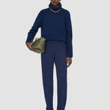 Blue Pat Comfort Cady Trousers - Joseph