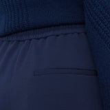 Blue Pat Comfort Cady Trousers - Joseph