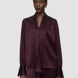 Purple Paula Double Satin Blouse - Joseph