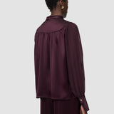 Purple Paula Double Satin Blouse - Joseph