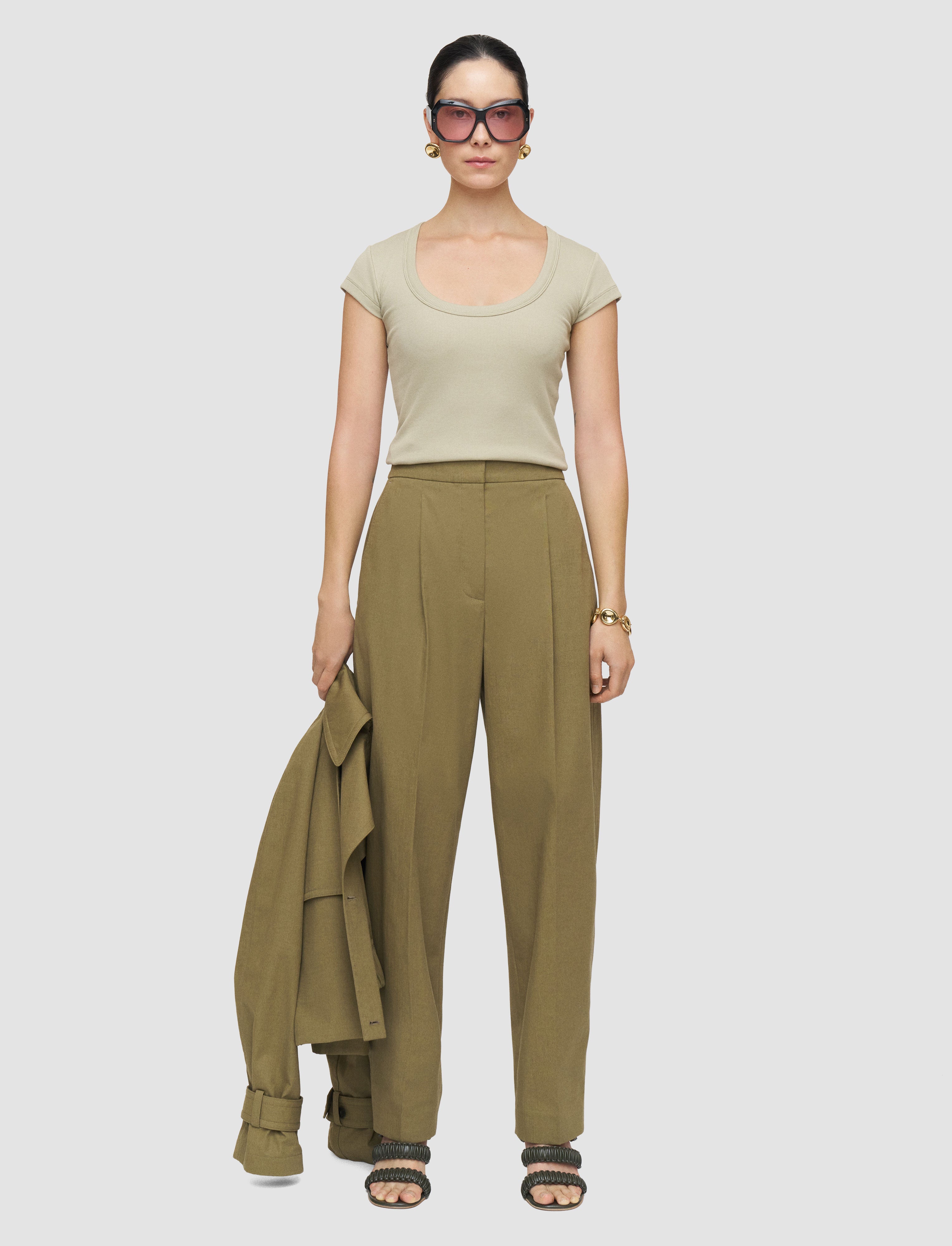 green-paver-light-cotton-trousers-JOSEPH
