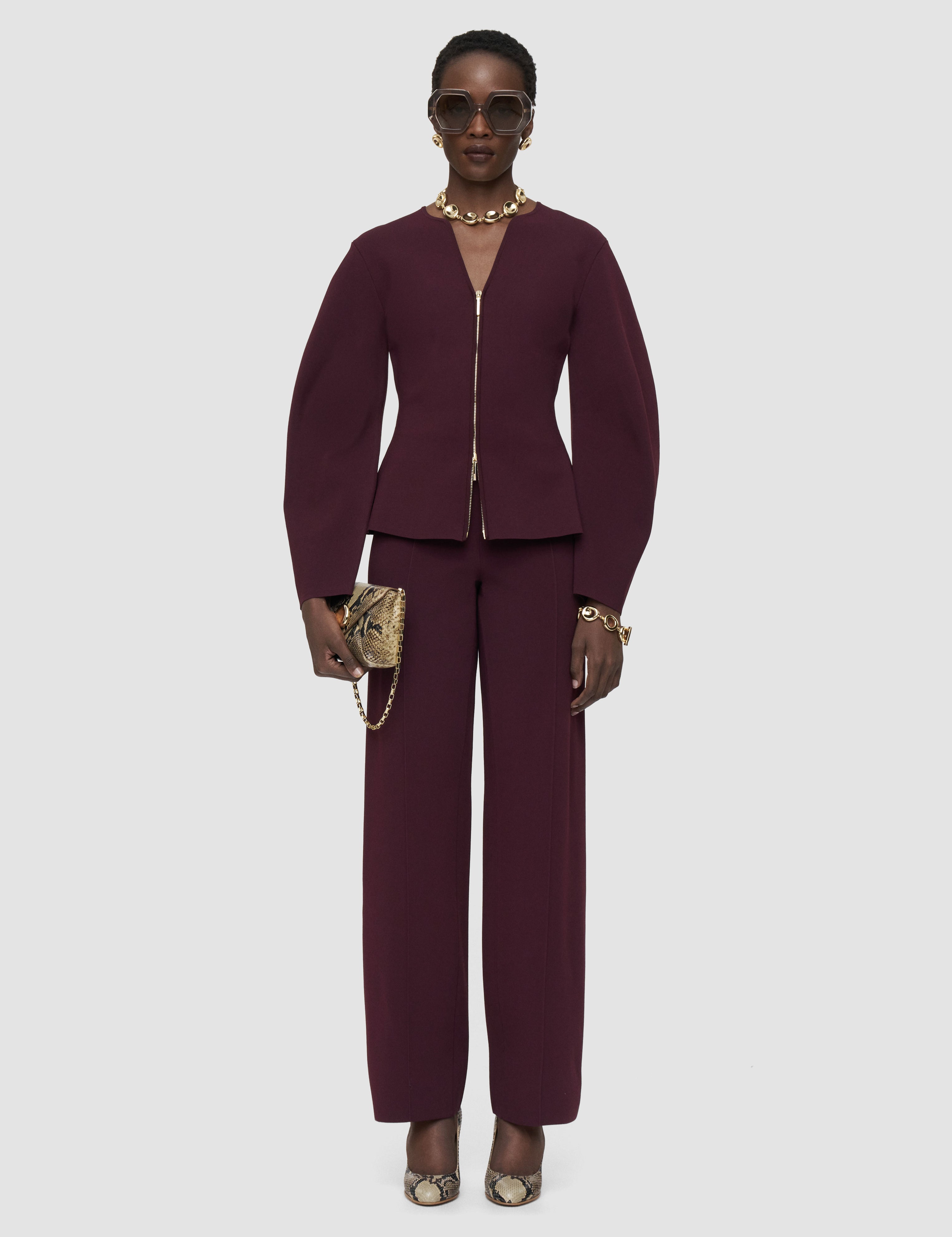 Purple Peggy Compact Milano Jacket - Joseph