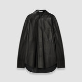 Black Penna Soft Nappa Leather Overshirt - Joseph