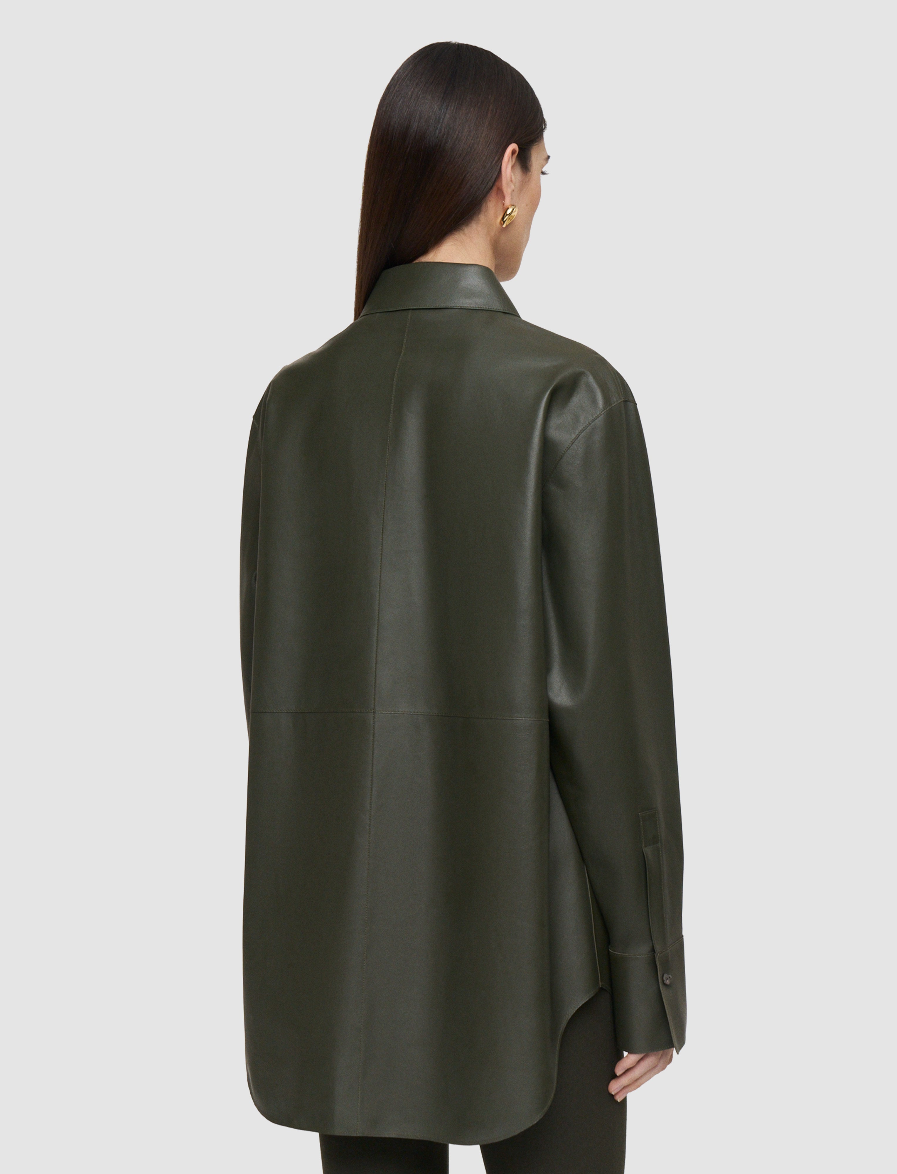 green-penna-soft-nappa-leather-overshirt-JOSEPH