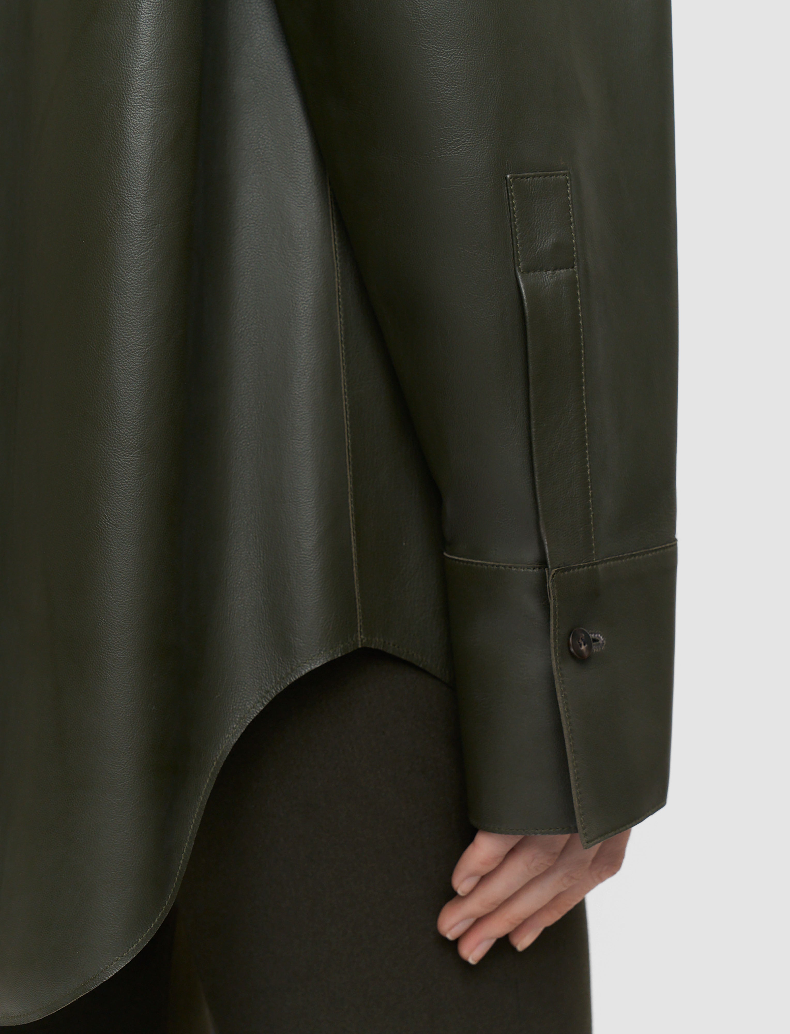 green-penna-soft-nappa-leather-overshirt-JOSEPH