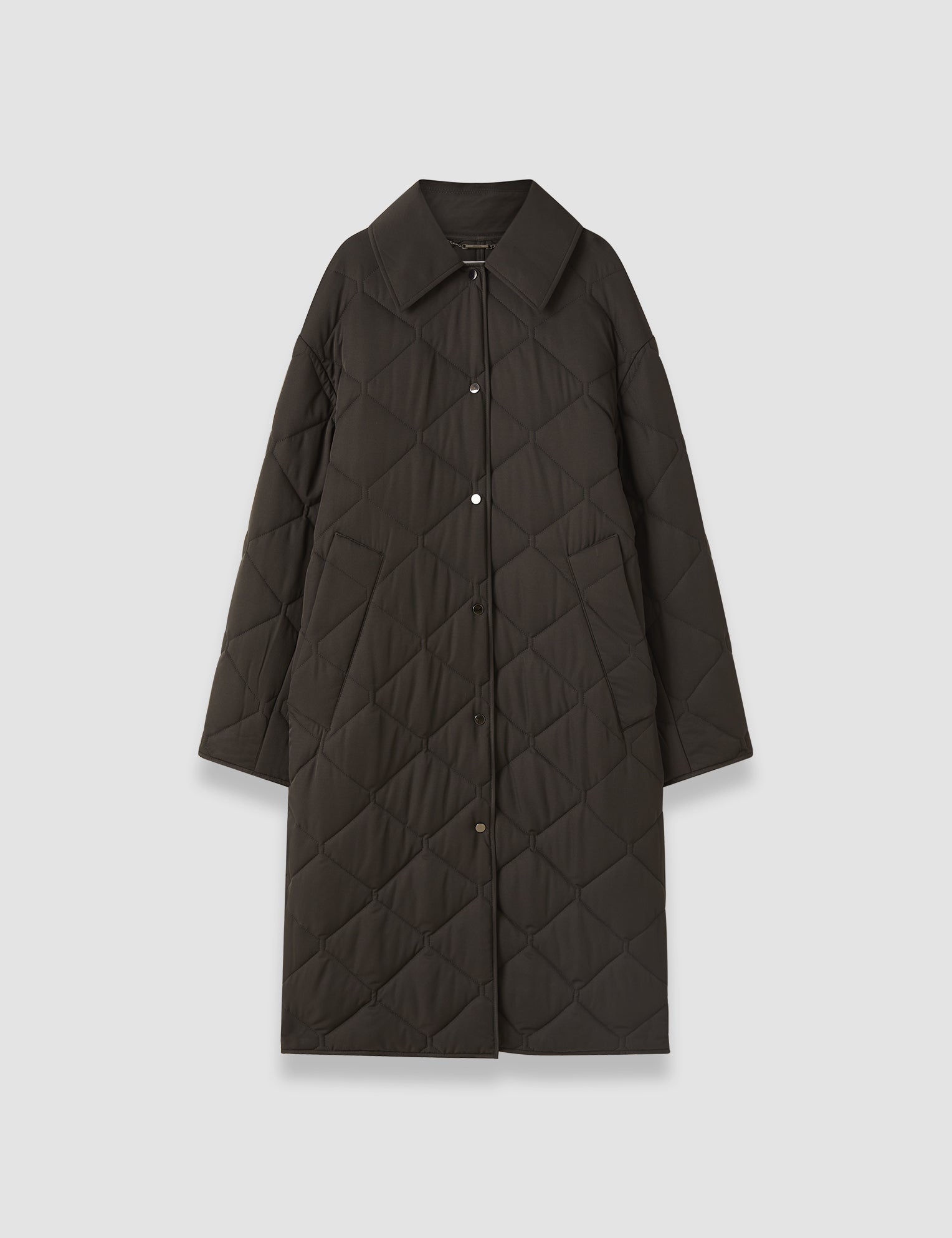 Black Penny Quilted Coat - Joseph