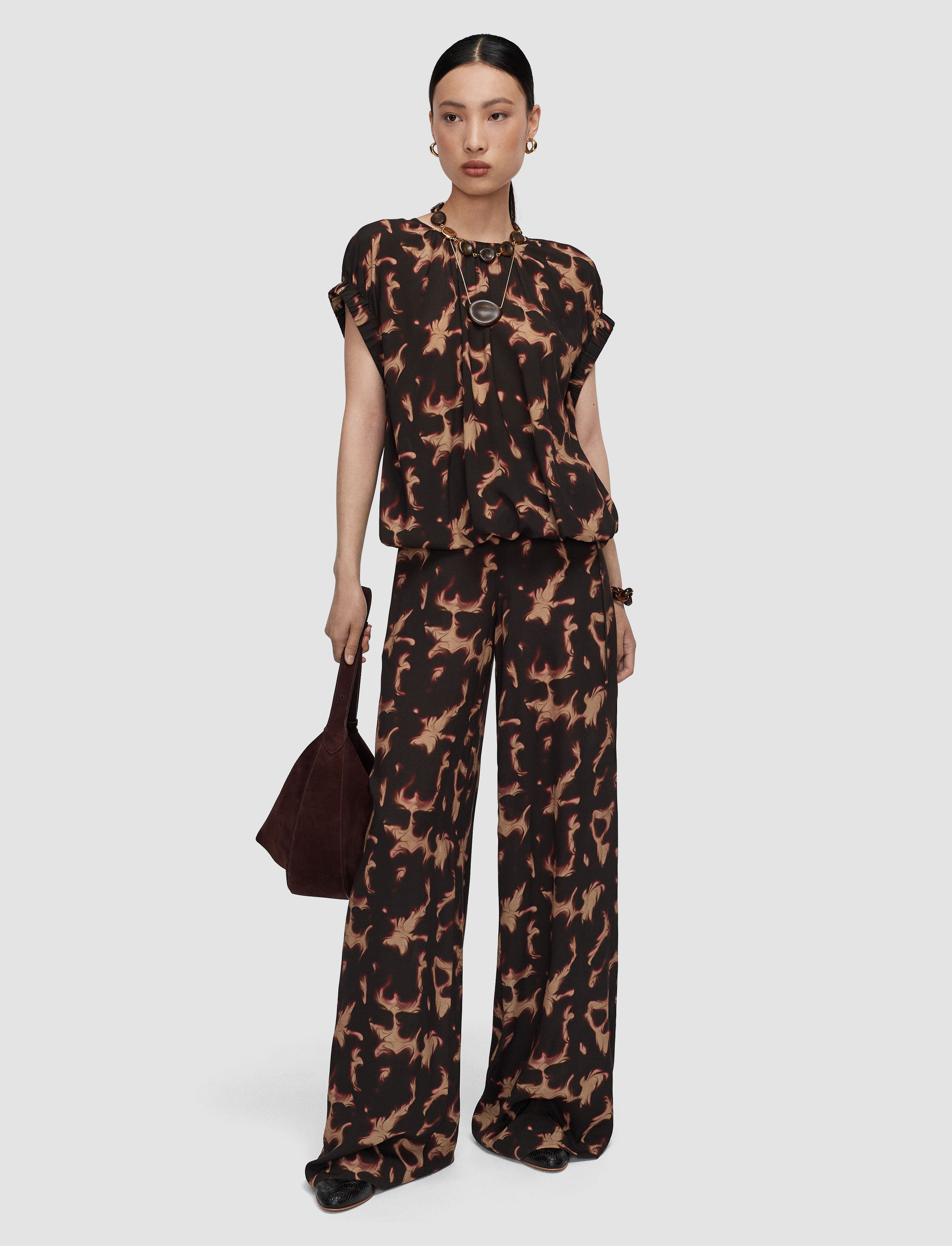 brown-phoebe-tortoiseshell-crepe-blouse-JOSEPH