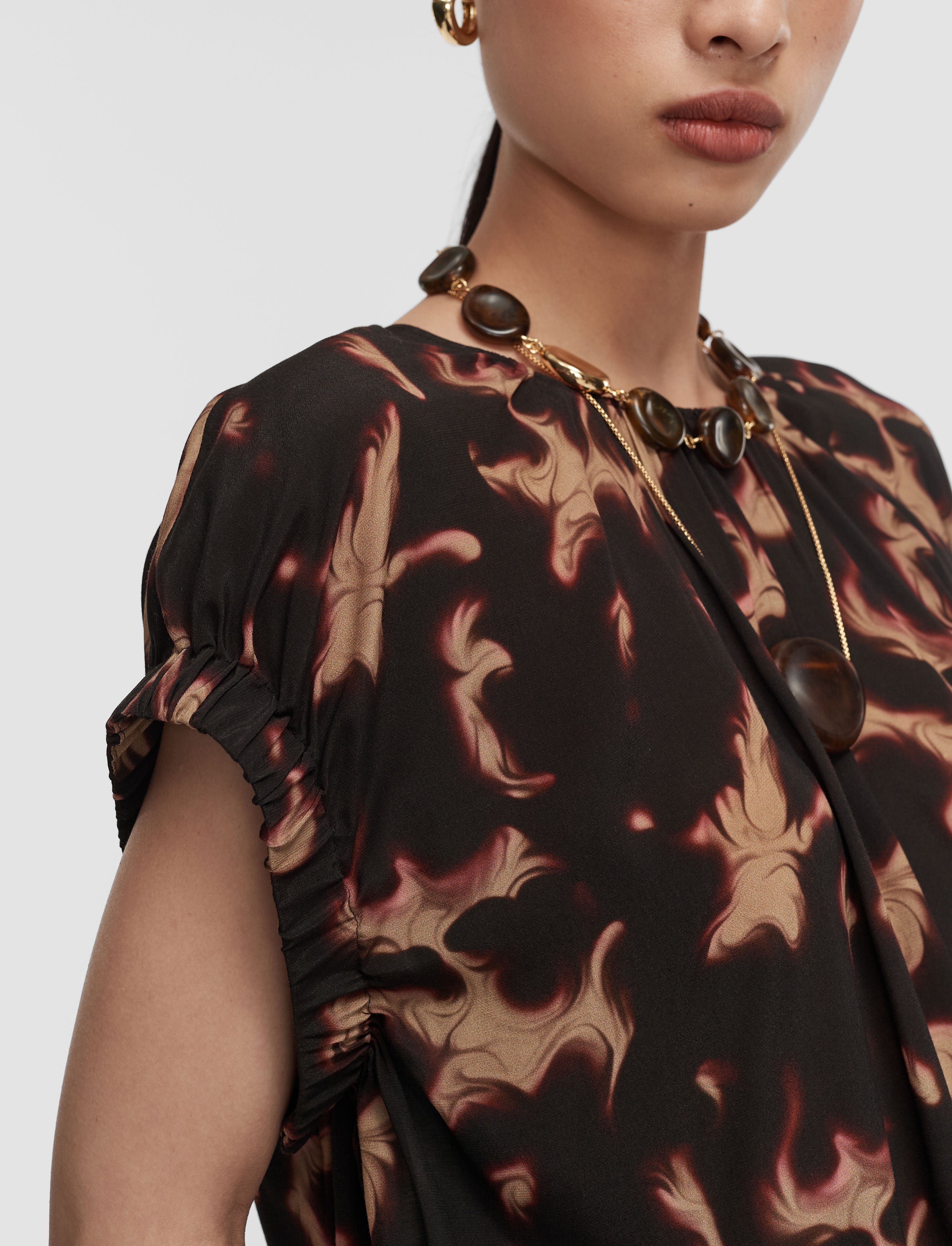 brown-phoebe-tortoiseshell-crepe-blouse-JOSEPH