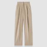 Beige Pierre Wool Cashmere Trousers - Joseph