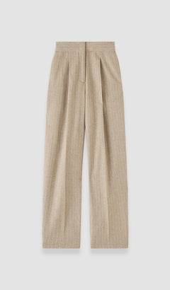 Beige Pierre Wool Cashmere Trousers - Joseph