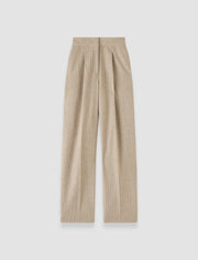 Beige Pierre Wool Cashmere Trousers - Joseph