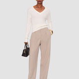 Beige Pierre Wool Cashmere Trousers - Joseph