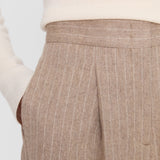Beige Pierre Wool Cashmere Trousers - Joseph
