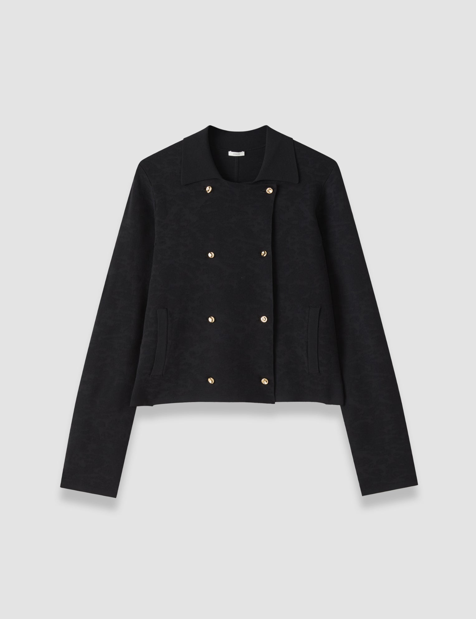 Black Pilar Jacquard Milano Jacket - Joseph