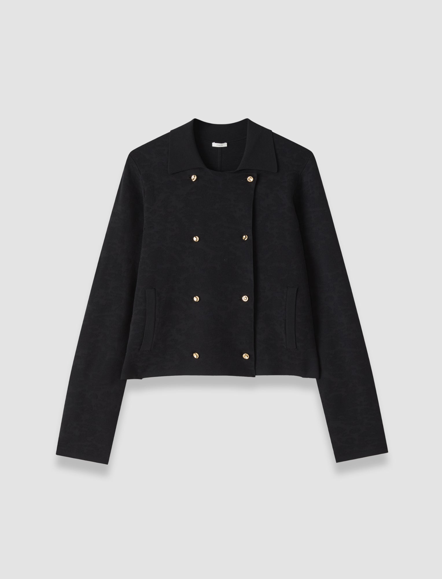 noir-veste-pilar-leropard-jacquard-milano-JOSEPH