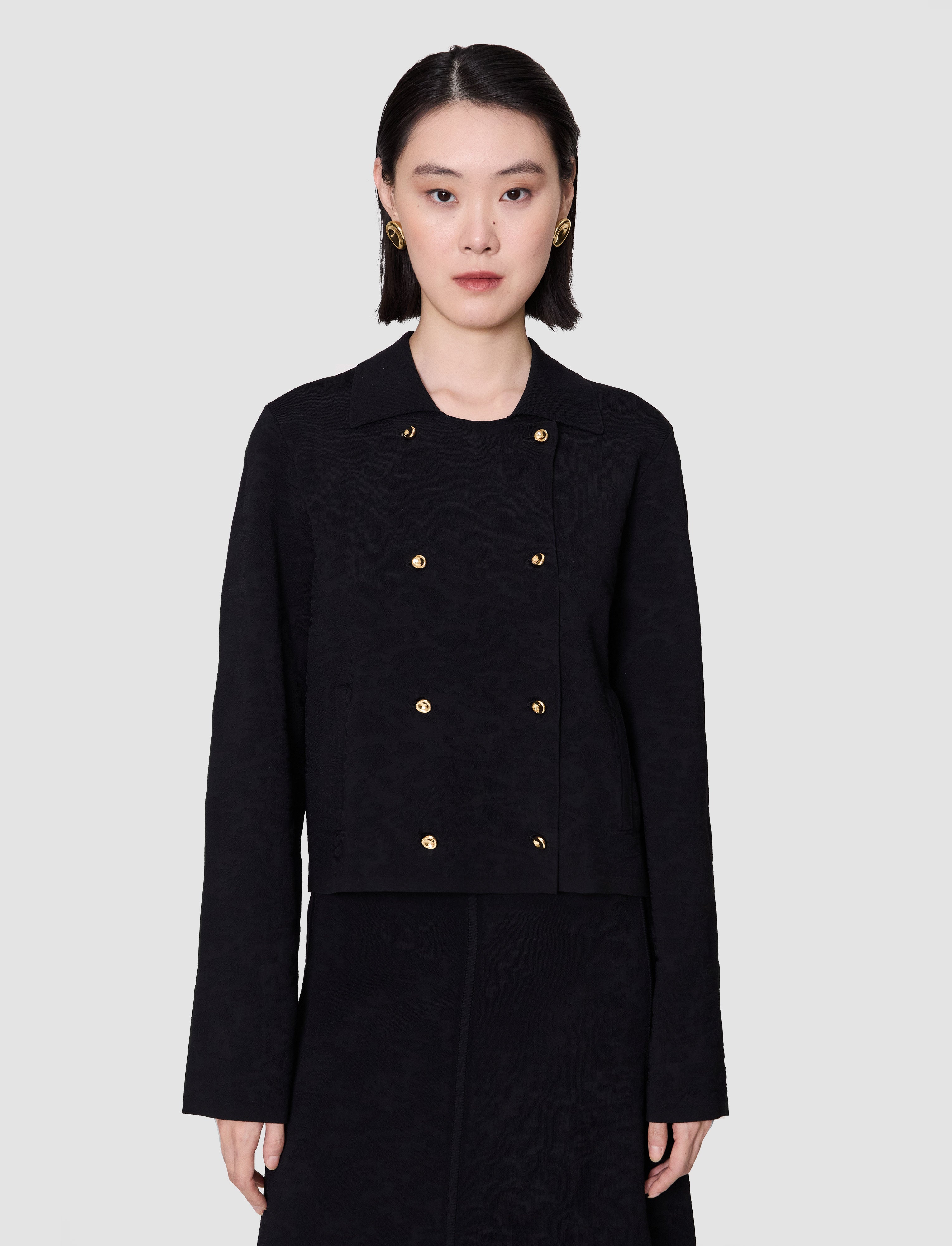 noir-veste-pilar-leropard-jacquard-milano-JOSEPH