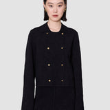 Black Pilar Leropard Jacquard Milano Jacket - Joseph