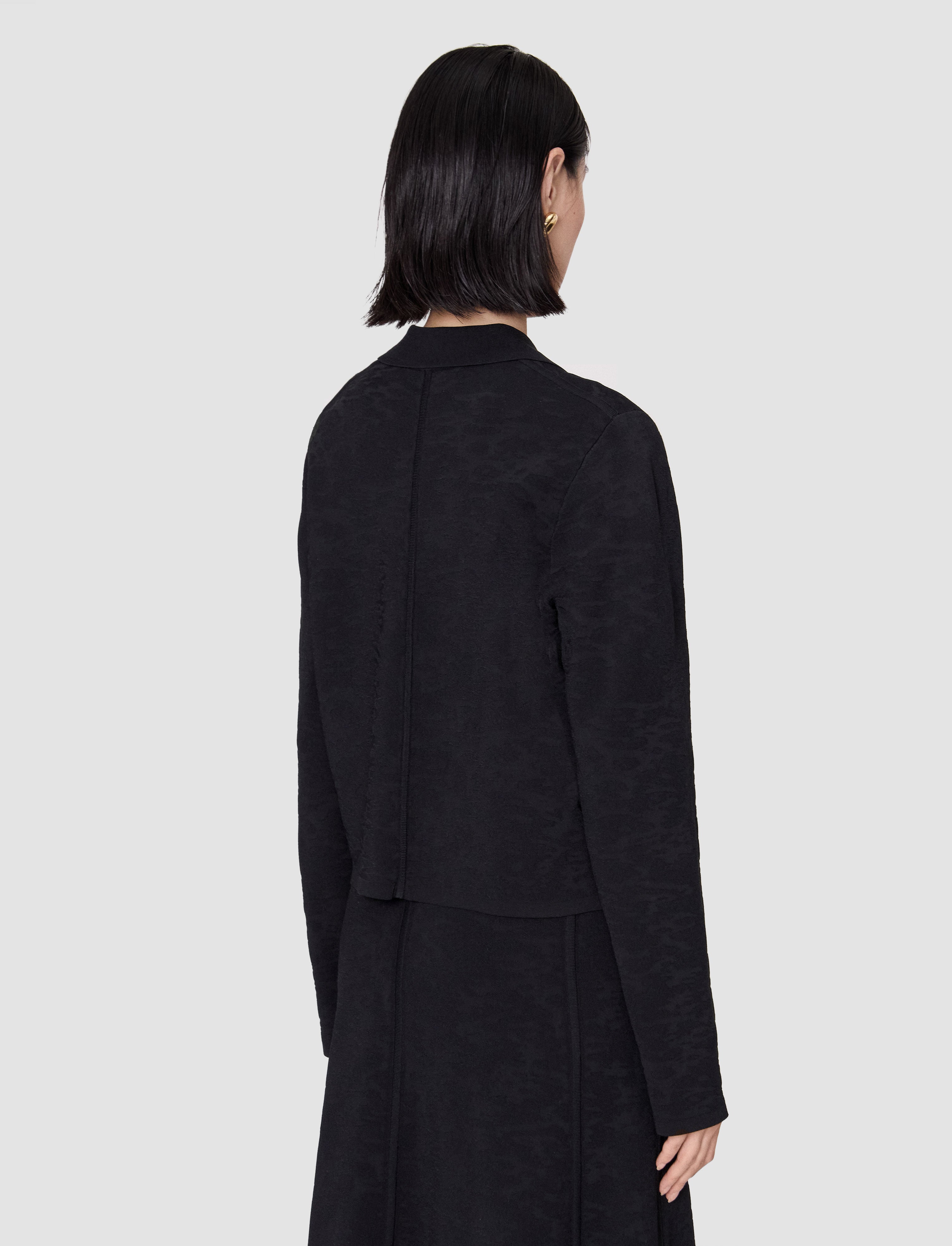 noir-veste-pilar-leropard-jacquard-milano-JOSEPH