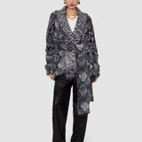 Black Pilsley Fluffy Alpaca Snake Cardigan - Joseph