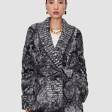 Black Pilsley Fluffy Alpaca Snake Cardigan - Joseph