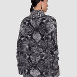 Black Pilsley Fluffy Alpaca Snake Cardigan - Joseph
